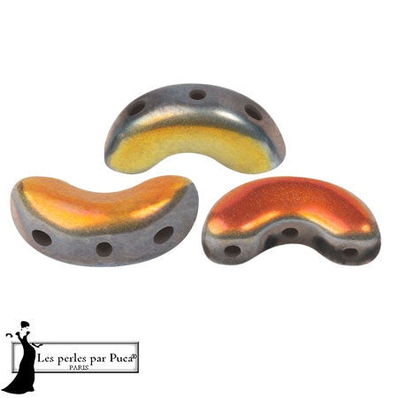 Arcos Par Puca, Full Marea Matte, 10 grams, Czech 3 Hole Glass Bead
