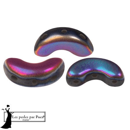 Arcos Par Puca, Full Sliperit Matte, 10 grams, Czech 3 Hole Glass Bead