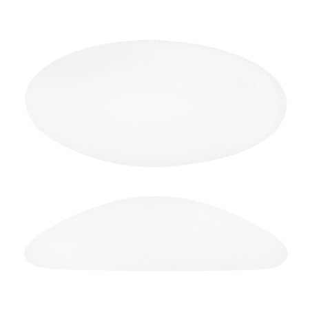 Athos Par Puca Oval Czech Glass Cabochon, Crystal Matte, 2 pieces