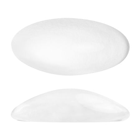 Athos Par Puca Oval Czech Glass Cabochon, Crystal, 2 pieces