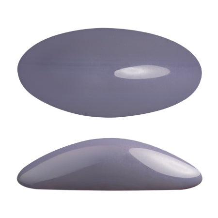 Athos Par Puca Oval Czech Glass Cabochon, Opaque Amethyst, 2 pieces
