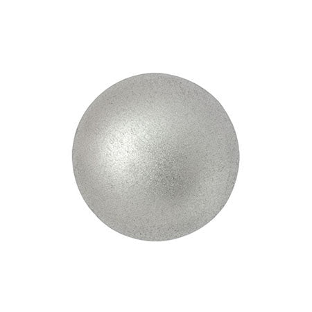 Cabochon Par Puca 14mm, Silver Aluminum Matte, 2 pieces, Czech Glass