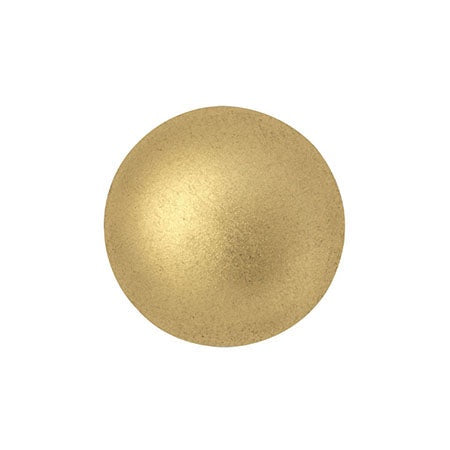 Cabochon Par Puca 14mm, Light Gold Matte, 2 pieces, Czech Glass