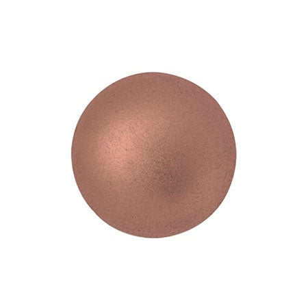 Cabochon Par Puca 14mm, Copper Gold Matte, 2 pieces, Czech Glass