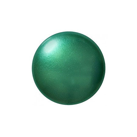 Cabochon Par Puca 14mm, Green Turquoise Pearl, 2 pieces, Czech Glass