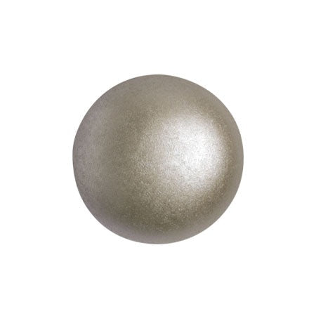 Cabochon Par Puca 14mm, Pastel Light Brown Coco, 2 pieces, Czech Glass