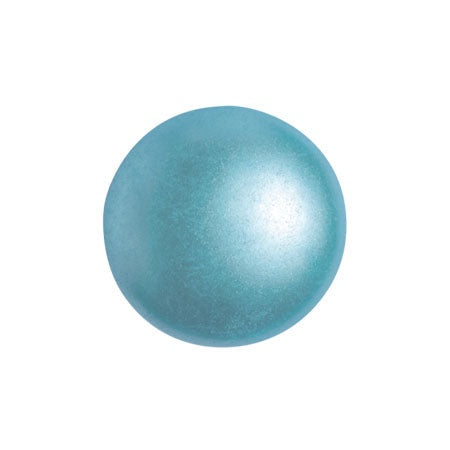 Cabochon Par Puca 14mm, Pastel Aqua, 2 pieces, Czech Glass