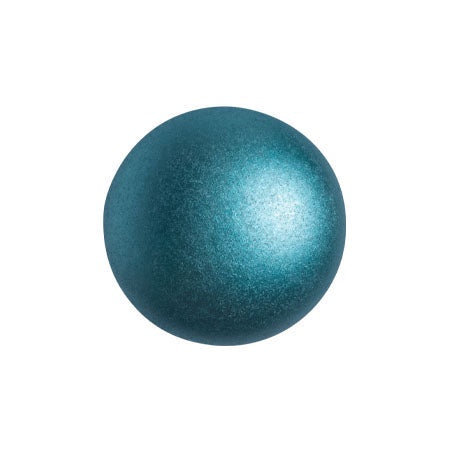 Cabochon Par Puca 14mm, Pastel Petrol, 2 pieces, Czech Glass