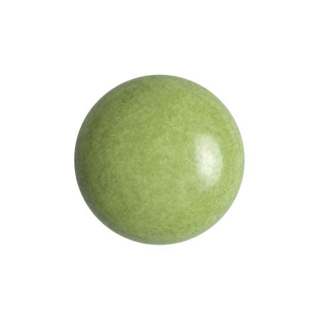 Cabochon Par Puca 14mm, Opaque Pistachio, 2 pieces, Czech Glass