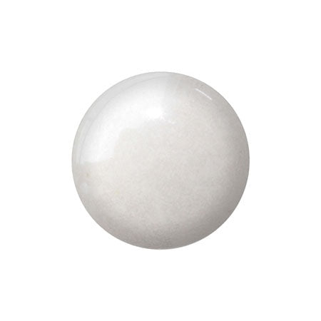 Cabochon Par Puca 14mm, Opaque White Ceramic Look, 2 pieces, Czech Glass