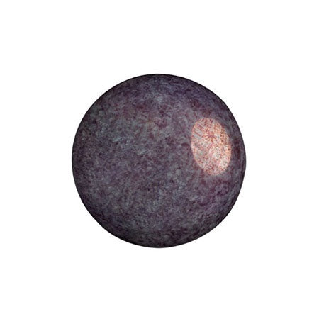 Cabochon Par Puca 14mm, Opaque Mix Amethyst/Gold Ceramic Look, 2 pieces, Czech Glass