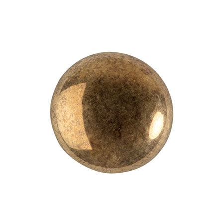 Cabochon Par Puca 14mm, Dark Gold Bronze, 2 pieces, Czech Glass