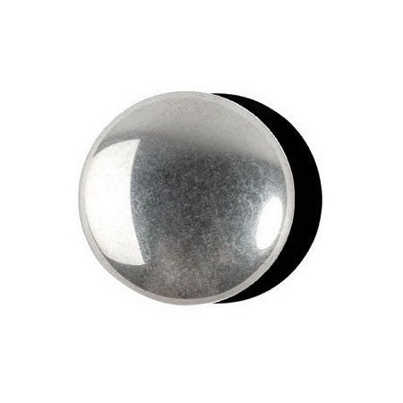 Cabochon Par Puca 14mm, Jet Silver, 2 pieces, Czech Glass
