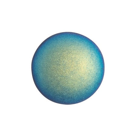 Cabochon Par Puca 14mm, Matte Jet AB, 2 pieces, Czech Glass
