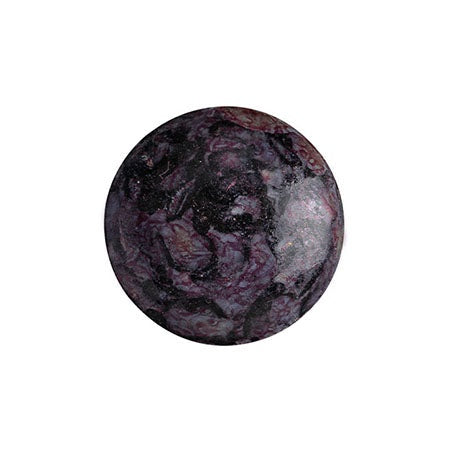 Cabochon Par Puca 14mm, Metallic Matte Violet Spotted, 2 pieces, Czech Glass