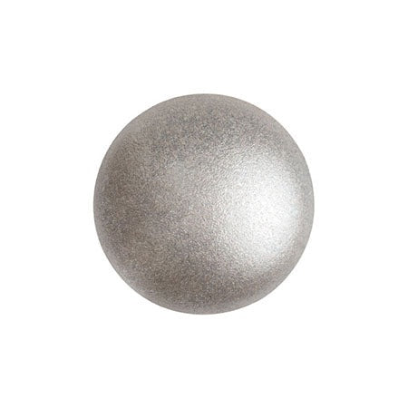 Cabochon Par Puca 14mm, Metallic Matte Beige, 2 pieces, Czech Glass