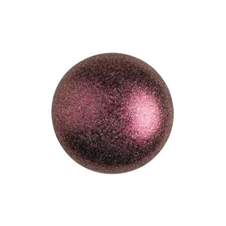 Cabochon Par Puca 14mm, Metallic Matte Dark Violet, 2 pieces, Czech Glass