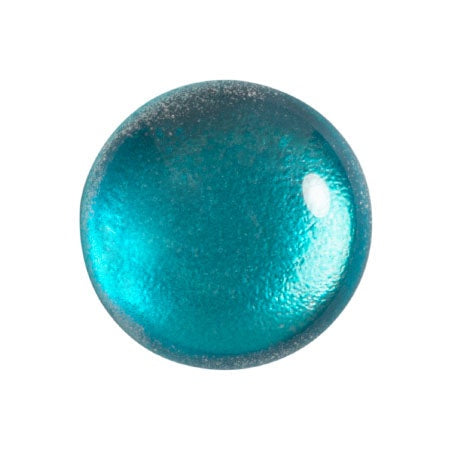 Cabochon Par Puca 18mm, Ice Slushy Blue Curacao, 1 piece, Czech Glass