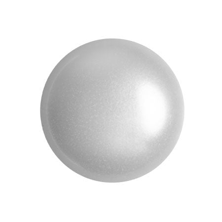 Cabochon Par Puca 18mm, White Pearl, 1 piece, Czech Glass
