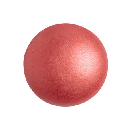 Cabochon Par Puca 18mm, Pastel Dark Coral, 1 piece, Czech Glass