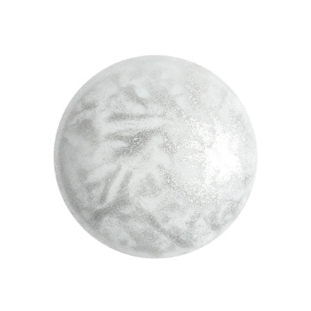 Cabochon Par Puca 18mm, Milky White, 1 piece, Czech Glass
