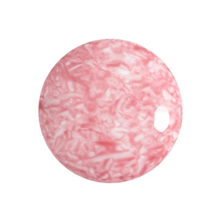 Cabochon Par Puca 18mm, Milky Light Rose, 1 piece, Czech Glass