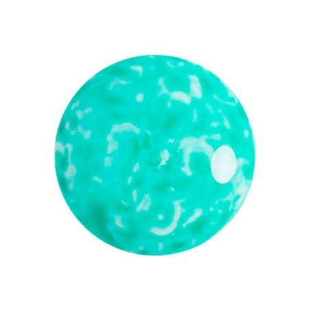 Cabochon Par Puca 18mm, Milky Green Turquoise, 1 piece, Czech Glass