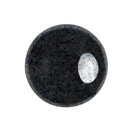 Cabochon Par Puca 18mm, Jet Hematite, 1 piece, Czech Glass