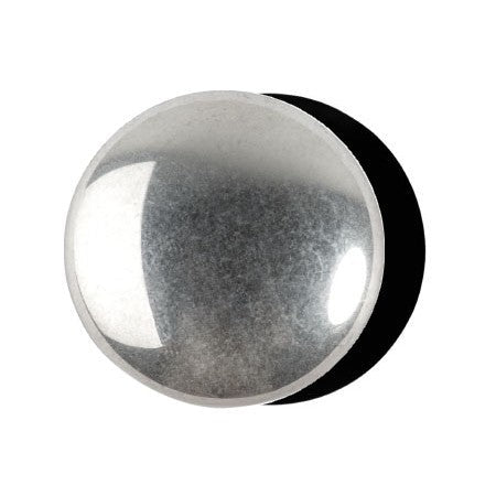 Cabochon Par Puca 18mm, Jet Silver, 1 piece, Czech Glass