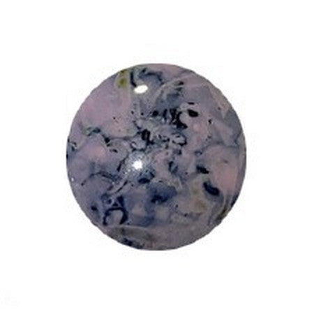 Cabochon Par Puca 18mm, Black Stony Pink, 1 piece, Czech Glass