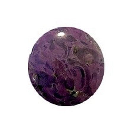 Cabochon Par Puca 18mm, Black Stony Violet, 1 piece, Czech Glass