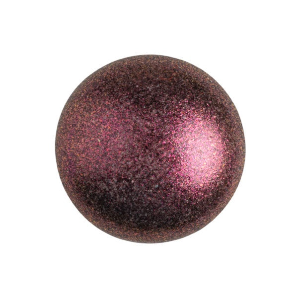Cabochon Par Puca 18mm, Metallic Matte Dark Violet, 1 piece, Czech Glass