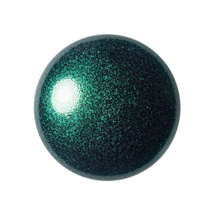 Cabochon Par Puca 18mm, Metallic Green Forest, 1 piece, Czech Glass