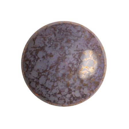 Cabochon Par Puca 18mm, Frost Parme Bronze, 1 piece, Czech Glass