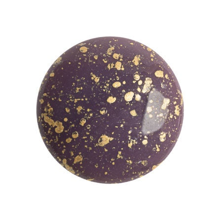 Cabochon Par Puca 18mm, Frost Parme Splash, 1 piece, Czech Glass