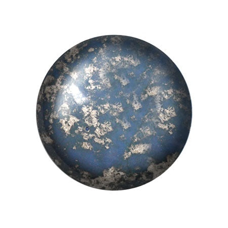 Cabochon Par Puca 18mm, Opaque Sapphire Silver, 1 piece, Czech Glass