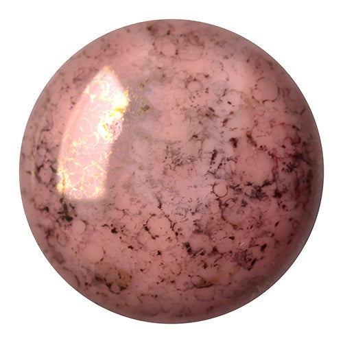 Cabochon Par Puca 18mm, Opaque Rose Bronze, 1 piece, Czech Glass