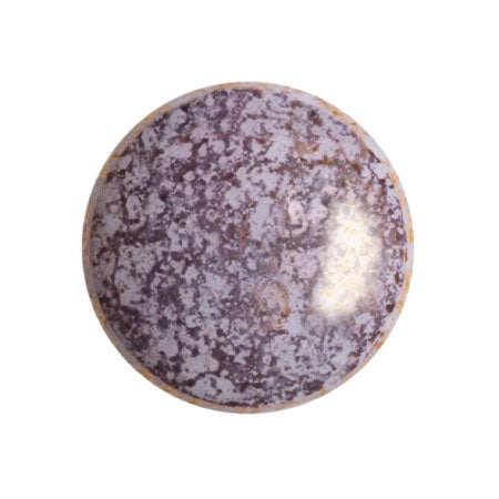 Cabochon Par Puca 18mm, Frost Sweet Pink Bronze, 1 piece, Czech Glass
