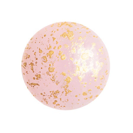 Cabochon Par Puca 18mm, Frost Sweet Pink Splash, 1 piece, Czech Glass