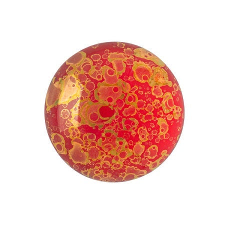 Cabochon Par Puca 18mm, Light Siam Bronze, 1 piece, Czech Glass