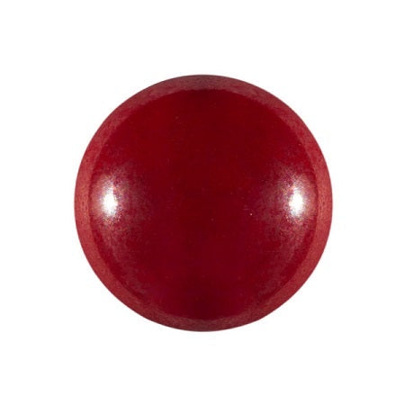 Cabochon Par Puca 18mm, Opaque Coral Red Luster, 1 piece, Czech Glass