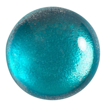 Cabochon Par Puca 25mm, Ice Slushy Blue Curacao, 1 piece, Czech Glass