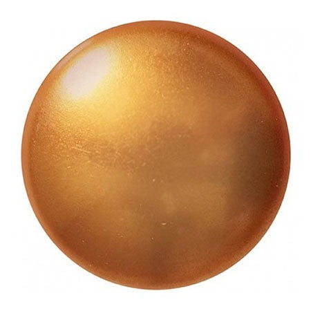 Cabochon Par Puca 25mm, Gold Pearl, 1 piece, Czech Glass