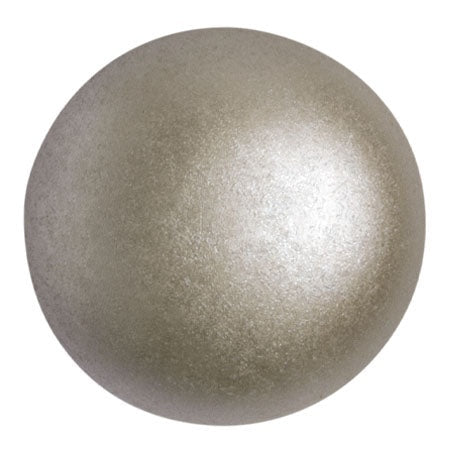 Cabochon Par Puca 25mm, Pastel Light Brown Coco, 1 piece, Czech Glass