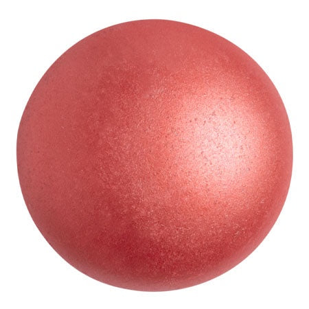 Cabochon Par Puca 25mm, Pastel Dark Coral, 1 piece, Czech Glass