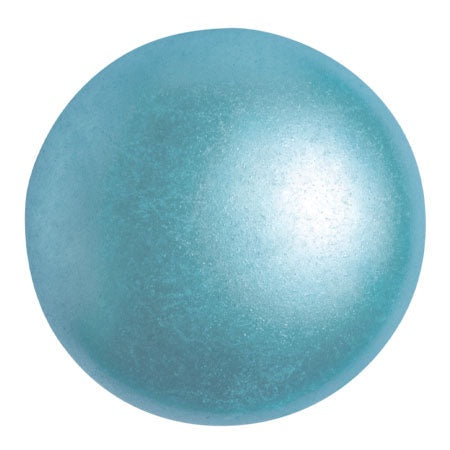 Cabochon Par Puca 25mm, Pastel Aqua, 1 piece, Czech Glass