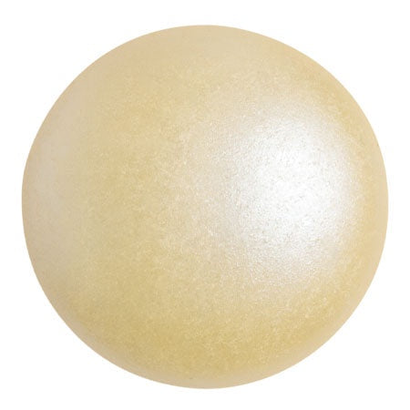 Cabochon Par Puca 25mm, Pastel Cream, 1 piece, Czech Glass