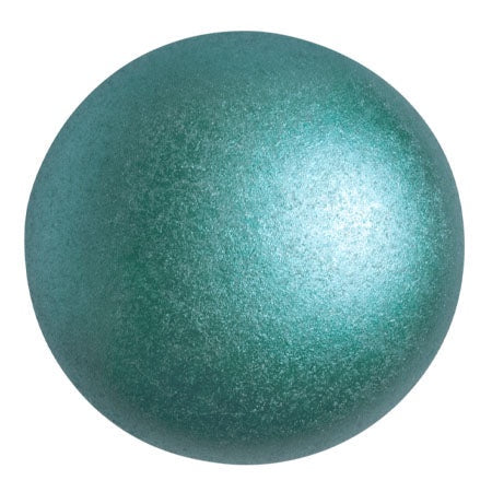 Cabochon Par Puca 25mm, Pastel Emerald, 1 piece, Czech Glass