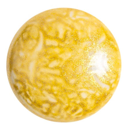 Cabochon Par Puca 25mm, Milky Beige, 1 piece, Czech Glass