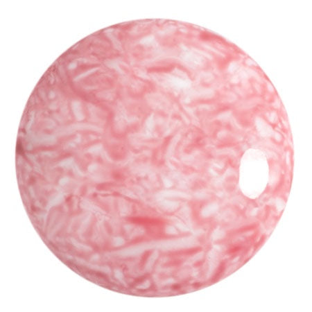Cabochon Par Puca 25mm, Milky Light Rose, 1 piece, Czech Glass